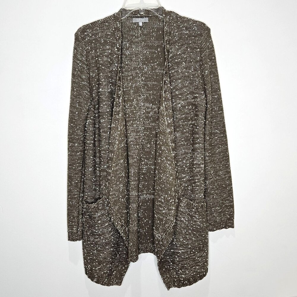 Habitat Cardigan Womens XS Olive Green Open Lagenlook Casual Pockets
